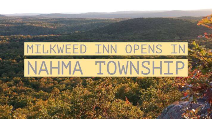 Upper Peninsula forest with text overlay